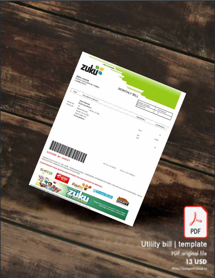 Utility bill | Albanian Power | Albania